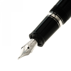 Pre Owned Montblanc Black Resin Bohème Bleu Fountain Pen, with 14k Gold Nib