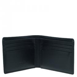 مملوكة مسبقًا محفظة مون بلان أكستريم جلد أسود ثنائية الطي