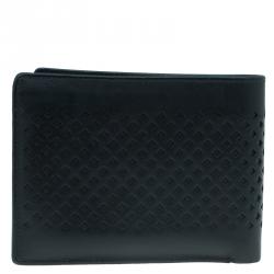 مملوكة مسبقًا محفظة مون بلان أكستريم جلد أسود ثنائية الطي