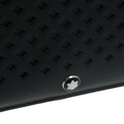 مملوكة مسبقًا محفظة مون بلان أكستريم جلد أسود ثنائية الطي