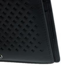 مملوكة مسبقًا محفظة مون بلان أكستريم جلد أسود ثنائية الطي