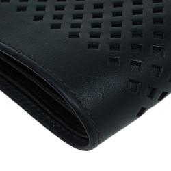 مملوكة مسبقًا محفظة مون بلان أكستريم جلد أسود ثنائية الطي