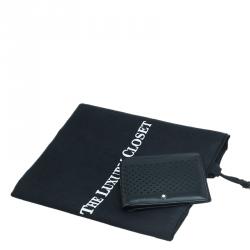 مملوكة مسبقًا محفظة مون بلان أكستريم جلد أسود ثنائية الطي