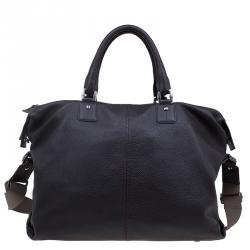 Montblanc Dark Brown Soft Grained Leather Meisterstuck Tote 