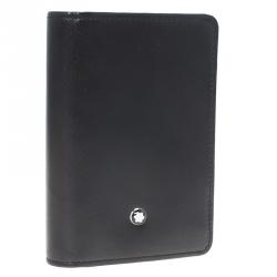 Pre Owned حافظة بطاقات مون بلان جلد سوداء