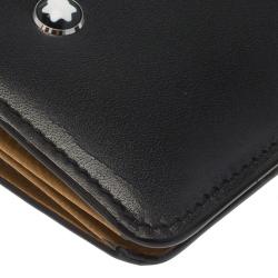 Pre Owned حافظة بطاقات مون بلان جلد سوداء