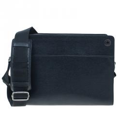 Montblanc Black Leather Messenger Bag