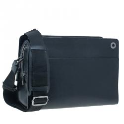 Montblanc Black Leather Messenger Bag