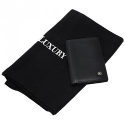 مملوكة مسبقًا Montblanc Black Leather Westside Business Card Holder