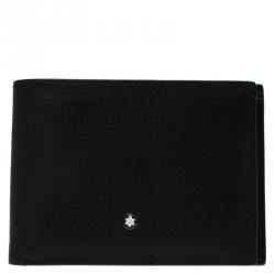 Pre Owned Montblanc Black Leather Extreme Bi Fold 6CC Wallet