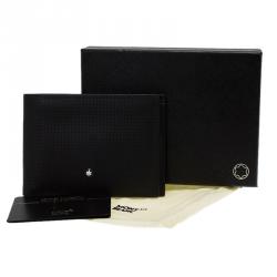 Pre Owned Montblanc Black Leather Extreme Bi Fold 6CC Wallet