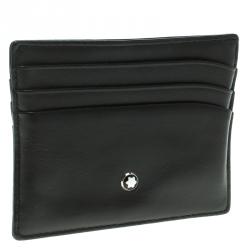 Pre Owned Montblanc Black Leather Meisterstuck Card Holder 6CC