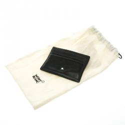 Pre Owned Montblanc Black Leather Meisterstuck Card Holder 6CC