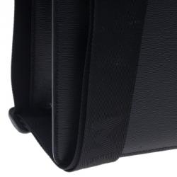 Pre Owned Montblanc Black Leather Westside Single Gusset Briefcase