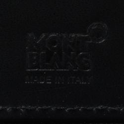 Pre Owned Montblanc Black Fabric and Leather Meisterstuck  Zip Around Agenda