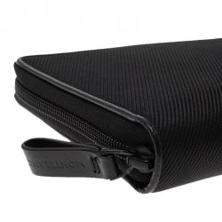Pre Owned Montblanc Black Fabric and Leather Meisterstuck  Zip Around Agenda
