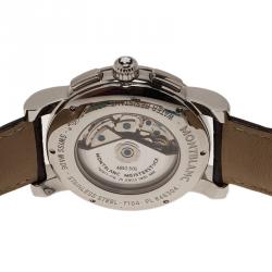Pre Owned Montblanc Silver Stainless Steel Star Men's Wristwatch 44MM