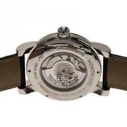 Pre Owned Montblanc Silver Stainless Steel Star Men's Wristwatch 41MM