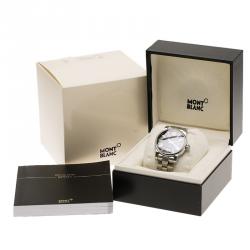 Pre Owned Montblanc Black Stainless Steel Star Automatic Men's Wristwatch 40MM