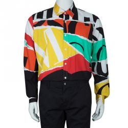 Moschino Couture Men's Abstract Printed Shirt XXL