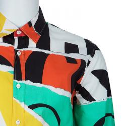 Moschino Couture Men's Abstract Printed Shirt XXL