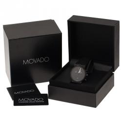 Pre Owned Movado Black PVD Stainless Steel 0606501 Men's Wristwatch 42MM
