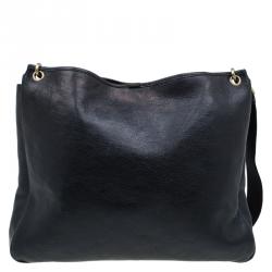 Pre Owned Mulberry Black Leather Messenger Bag