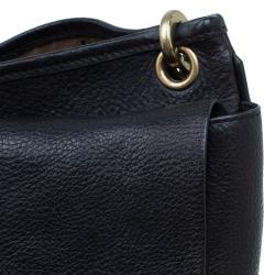 Pre Owned Mulberry Black Leather Messenger Bag