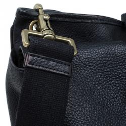 Pre Owned Mulberry Black Leather Messenger Bag