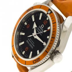 Pre Owned Omega Black Stainless Steel Seamaster Planet Ocean Men's Wristwatch 40 mm