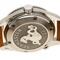 Pre Owned Omega Black Stainless Steel Seamaster Planet Ocean Men's Wristwatch 40 mm