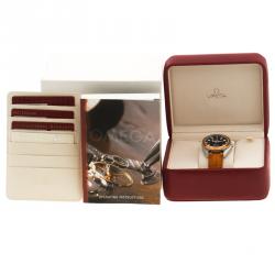 Pre Owned Omega Black Stainless Steel Seamaster Planet Ocean Men's Wristwatch 40 mm