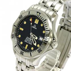 Pre Owned Omega Navy Blue Stainless Steel Seamaster Professional Men's Wristwatch 41MM