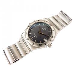 Pre Owned Omega Grey Stainless Steel Constellation Men's Wristwatch 32MM