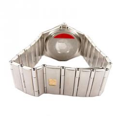 Pre Owned Omega Grey Stainless Steel Constellation Men's Wristwatch 32MM