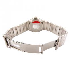 Pre Owned Omega Grey Stainless Steel Constellation Men's Wristwatch 32MM