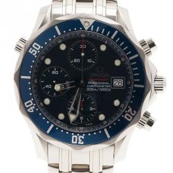 Omega Blue Stainless Steel Seamaster professional chronometer 300m Men's Wristwatch 41MM