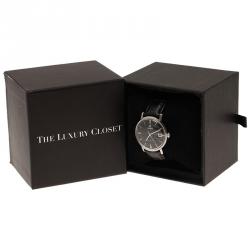 Pre Owned Omega Black Stainless Steel Seamaster Men's Wristwatch 34MM