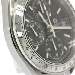 Pre Owned Omega Black Stainless Steel Speedmaster Men's Wristwatch 39MM