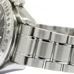 Pre Owned Omega Black Stainless Steel Speedmaster Men's Wristwatch 39MM