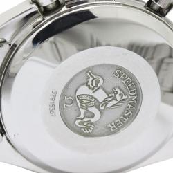 Pre Owned Omega Black Stainless Steel Speedmaster Men's Wristwatch 39MM