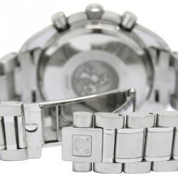 Pre Owned Omega Black Stainless Steel Speedmaster Men's Wristwatch 39MM