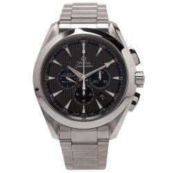 Omega Grey Stainless Steel Seamaster Aqua Terra Men's Wristwatch 44MM