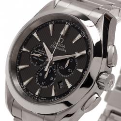 Omega Grey Stainless Steel Seamaster Aqua Terra Men's Wristwatch 44MM