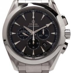 Omega Grey Stainless Steel Seamaster Aqua Terra Men's Wristwatch 44MM