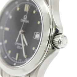 Pre Owned Omega Black Stainless Steel Seamaster Men's Wristwatch 36MM