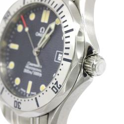 Pre Owned Omega Blue Stainless Steel Seamaster Men's Wristwatch 36MM