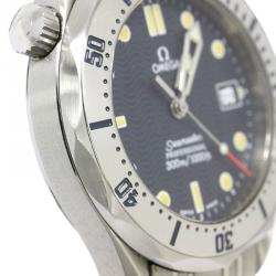 Pre Owned Omega Blue Stainless Steel Seamaster Men's Wristwatch 36MM