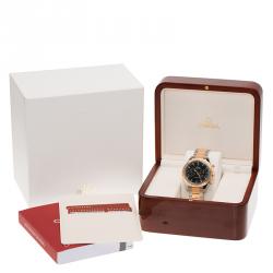 Omega Black 18K Rose Gold and Stainless Steel Speedmaster Men's Wristwatch 41MM