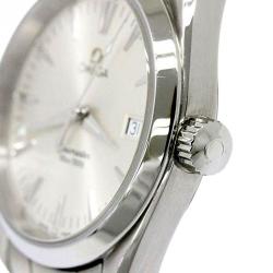 Pre Owned Omega Silver Stainless Steel Seamaster Aqua Terra Men's Wristwatch 36MM